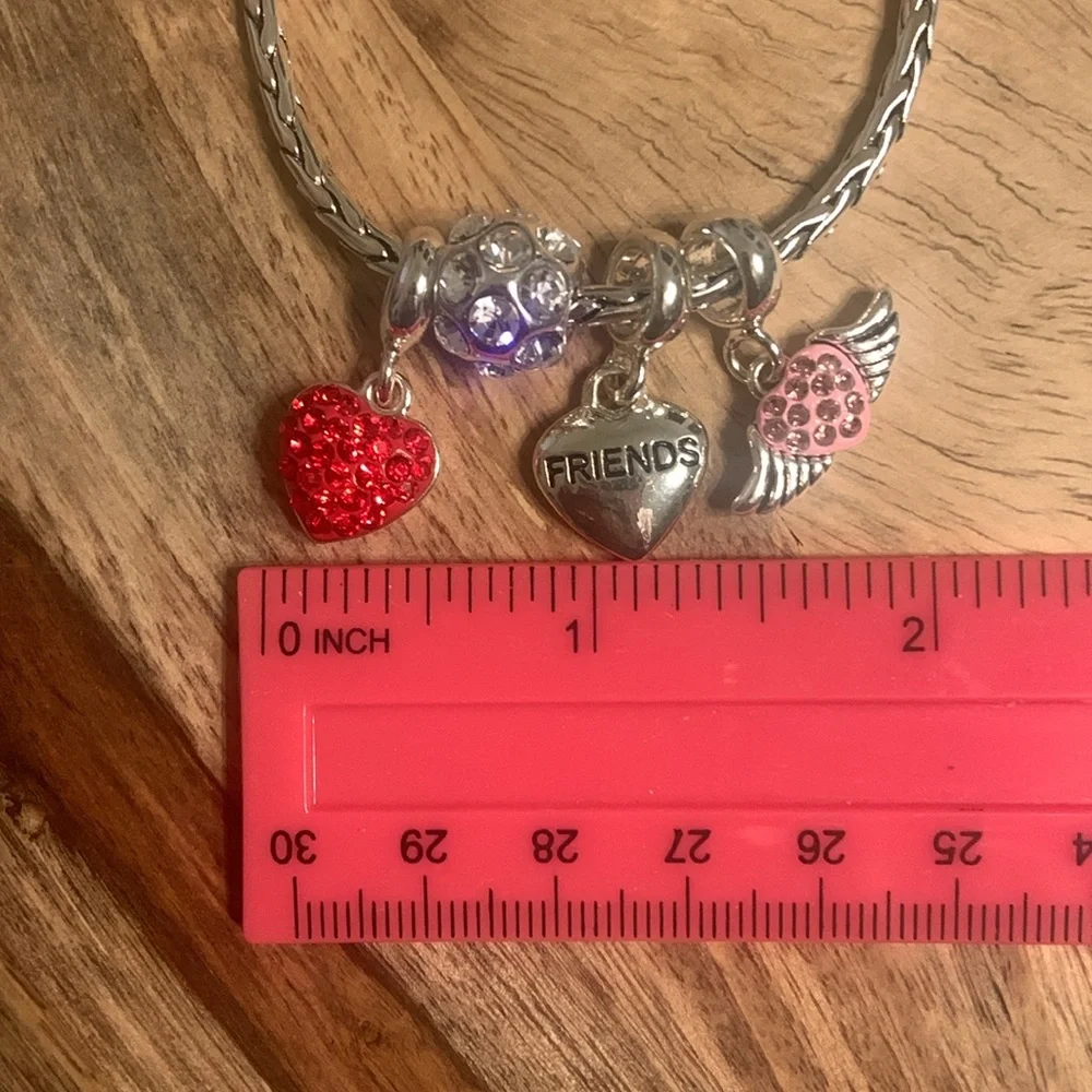 NWOT DaVinci Silver Charm Bracelet with Four Charms - Picture 14 of 14